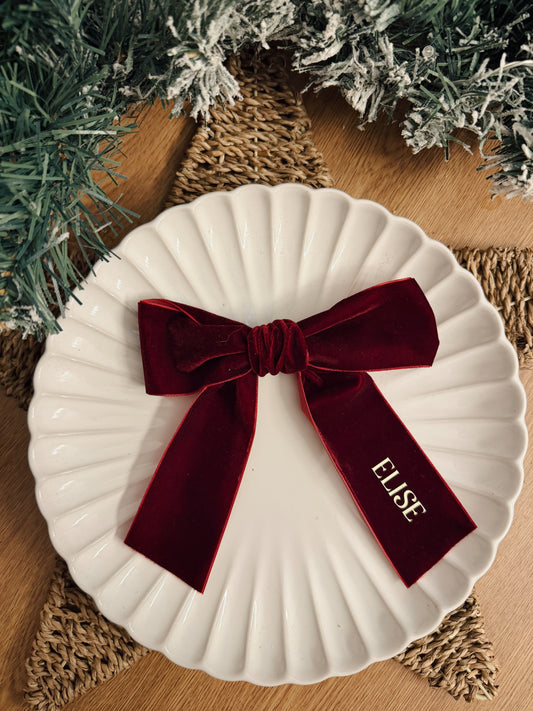 Velvet bow Christmas place names