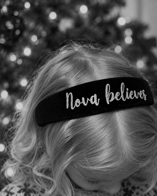 Personalised Christmas Velvet Headband [pre-order]