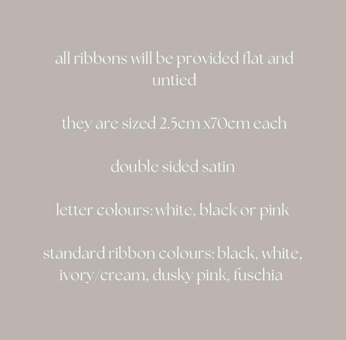 Valentine’s Day / Galentine’s day ribbon bow place names