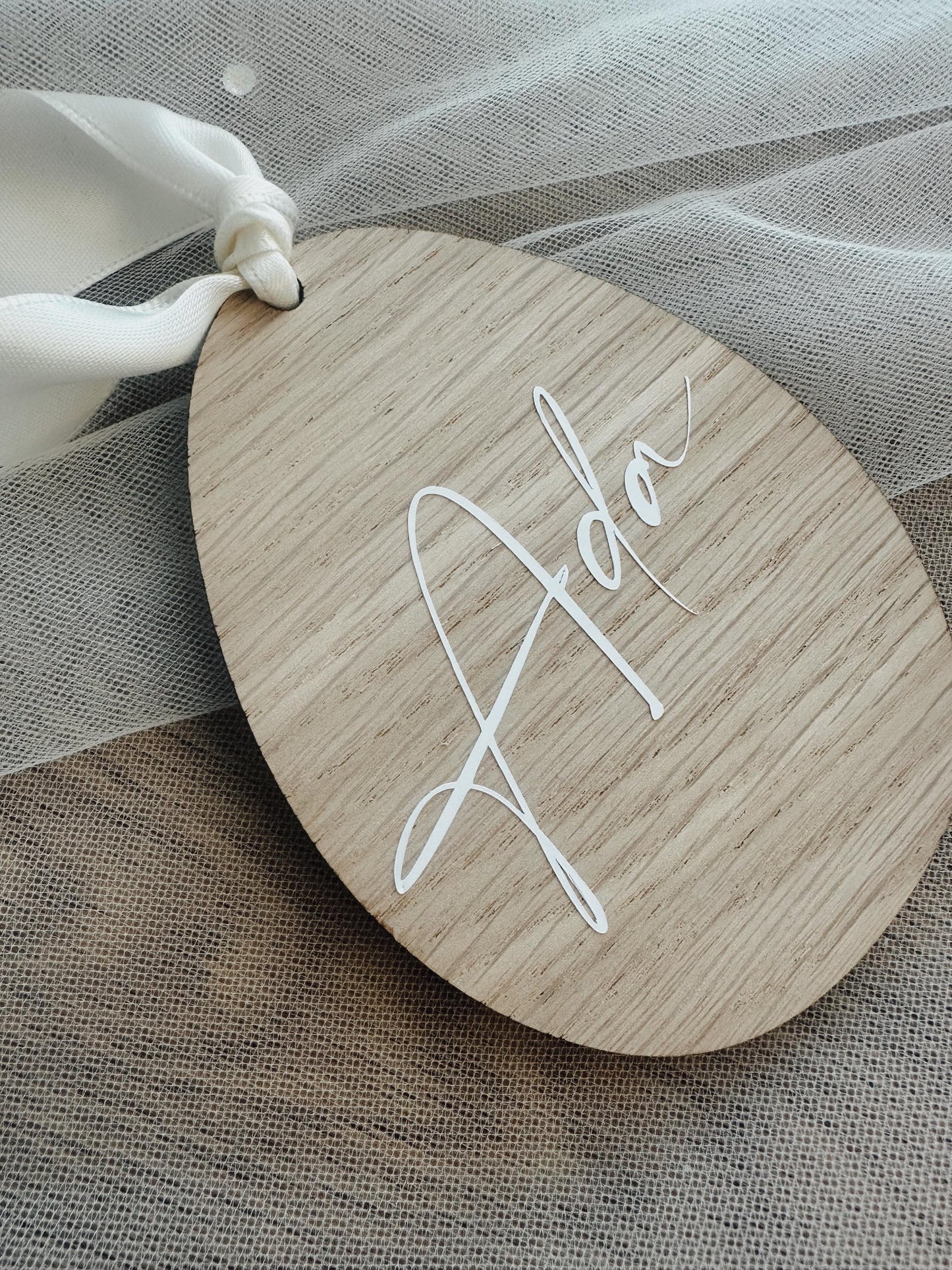 Personalised Easter egg name tag