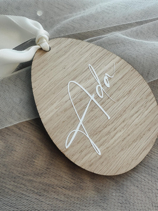 Personalised Easter egg name tag