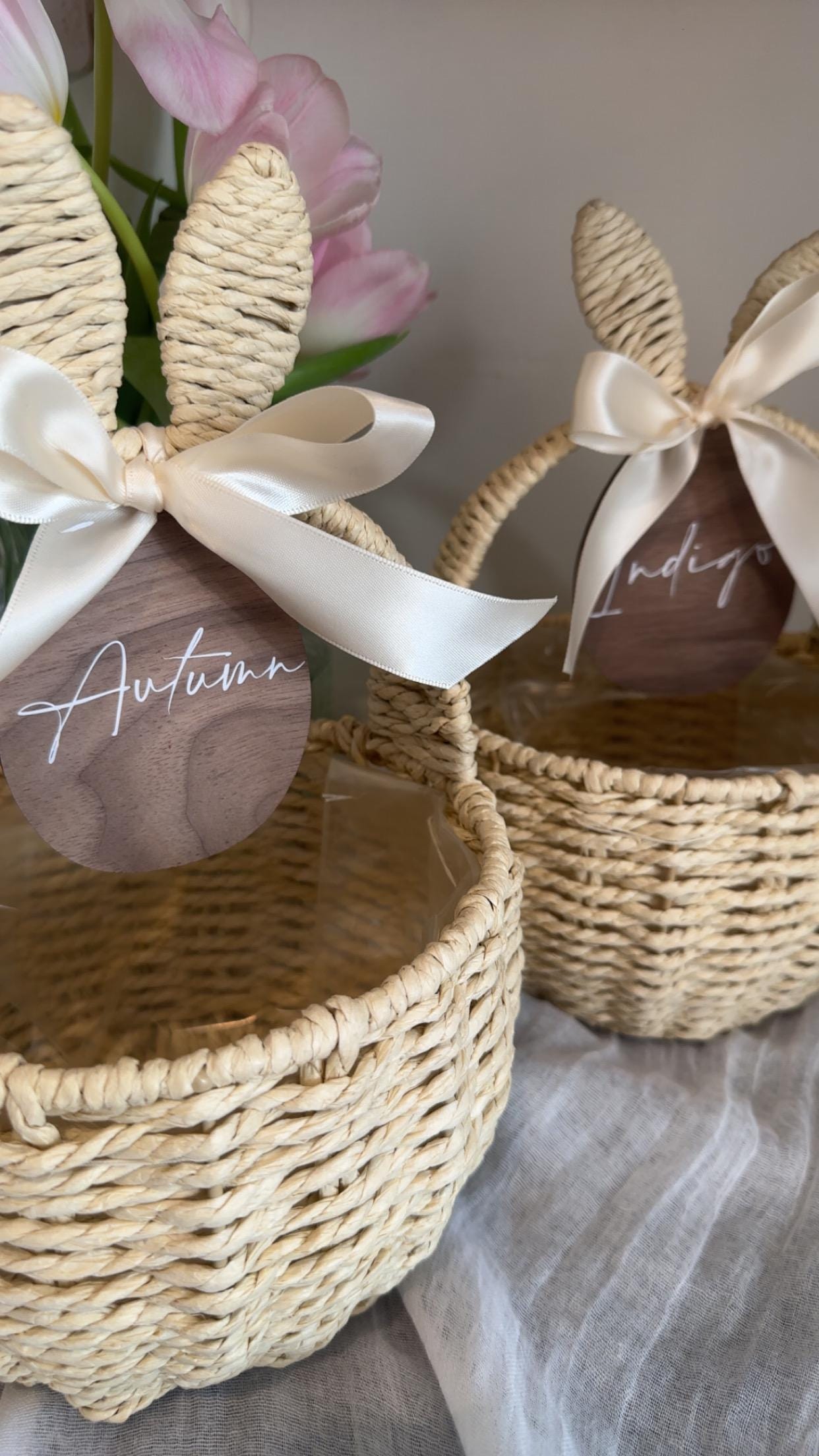 [PRE-ORDER] Personalised Easter bunny basket